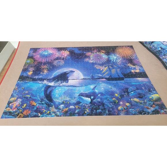 Buffalo Games - The Dramatic Night 1000 Piece Jigsaw Puzzle, 26.75"L X 19.75"W - Picture 1 of 6